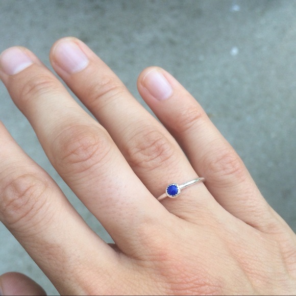 LAPIS LAZULI STACKING RING 💧 - Picture 4 of 4